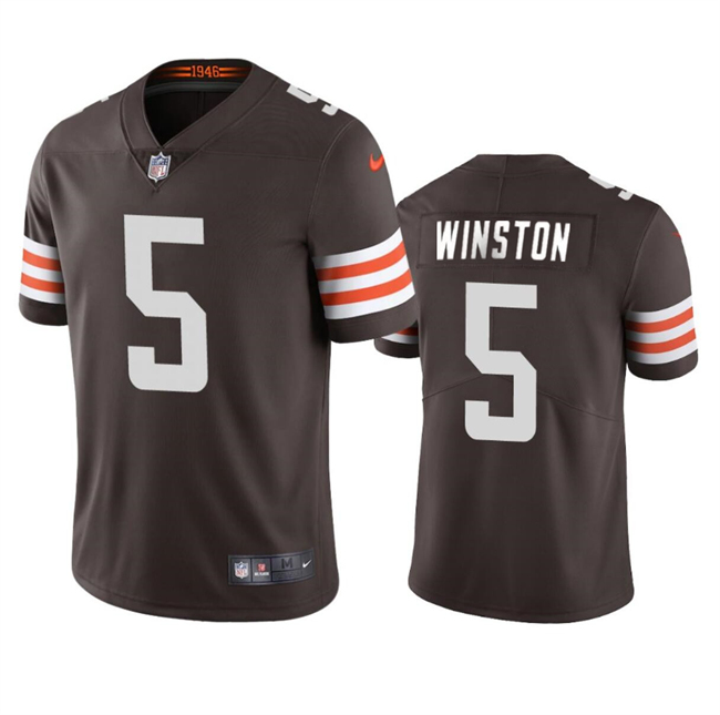 Youth Cleveland Browns #5 Jameis Winston Brown Vapor Limited Stitched Jersey